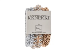 Kknekki hair elastics bronze/light blue mix slim (6-pack)